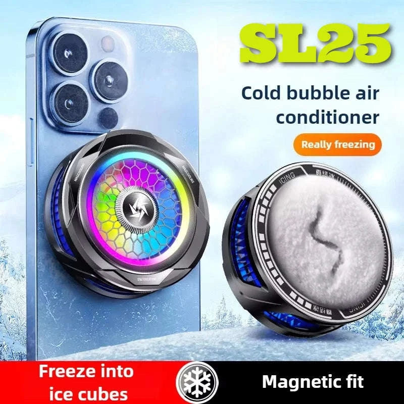 15W Magnetic Back-Clip Ice Cooling Radiator SL25-SL25-Black