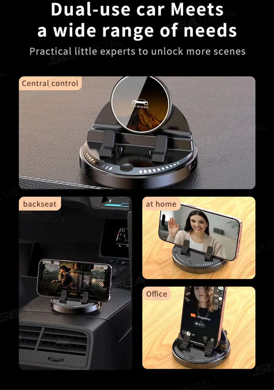 15W Wireless Charging Car Phone Mount-1pc