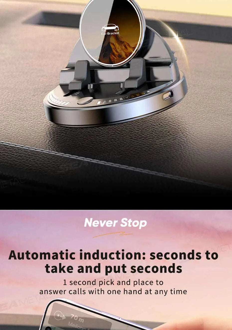 15W Wireless Charging Car Phone Mount-1pc