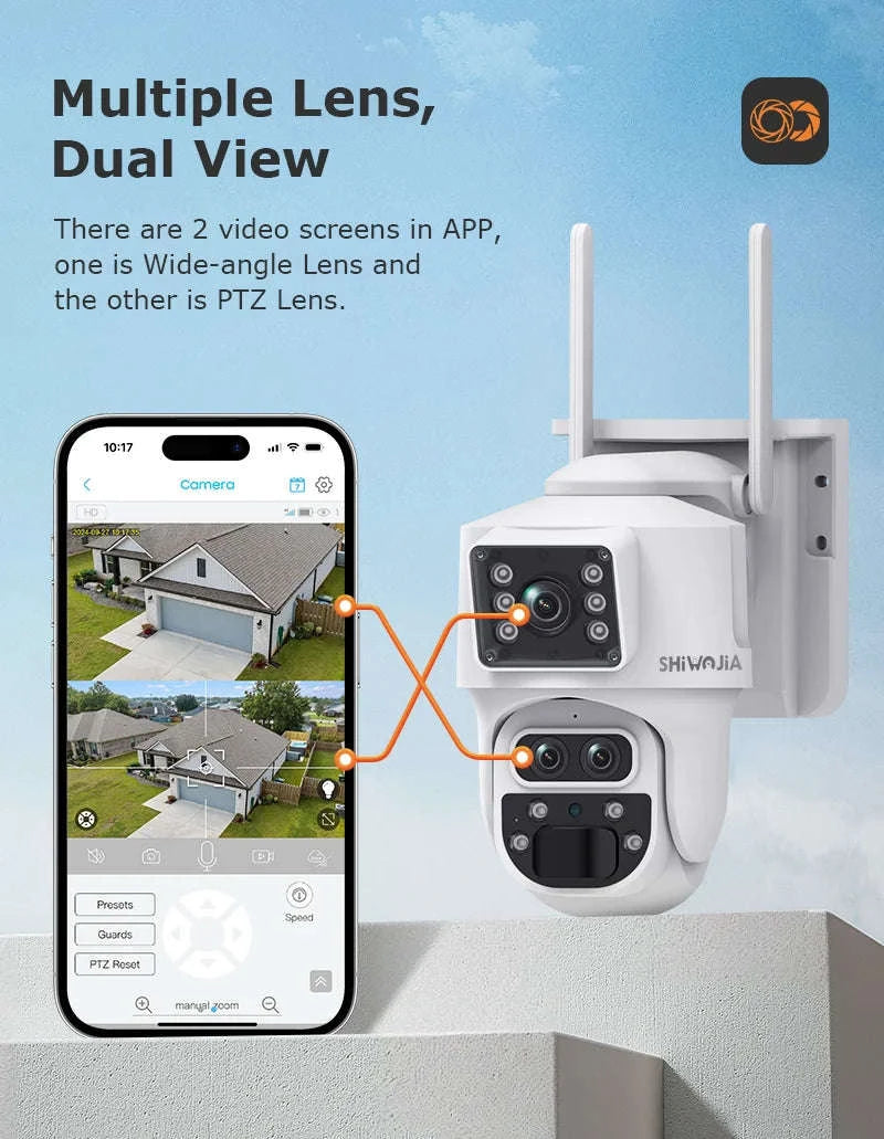 15X Zoom Solar 4G PTZ Security Camera 12MP Three-Lens 360 View-4MP 4G 128GB No ZOOM / China Mainland