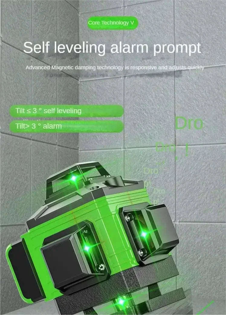 16/12 Lines 4D Green Beam Laser Level for Precise Alignment-Green 8 Line / Poland