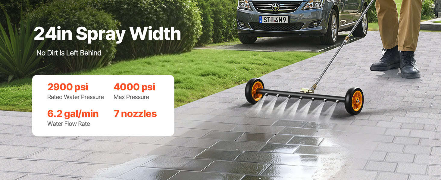16/24 Inch Pressure Washer Undercarriage Cleaner for Driveway-16in / Poland / Manual