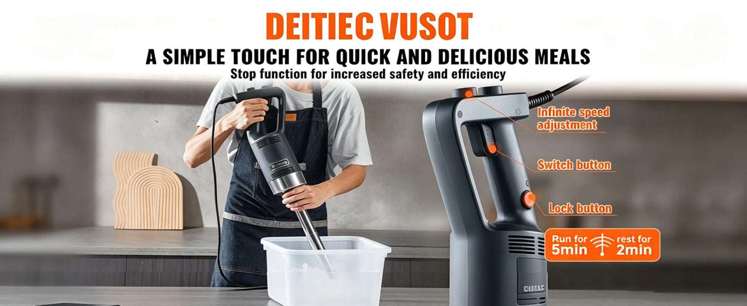 16" Commercial Immersion Blender 750W Heavy Duty Hand Mixer-750w16in / United States