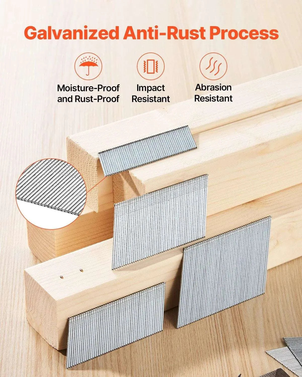 16 Gauge Angled Finish Nails 2000 Count for 20° Nail Guns-United States