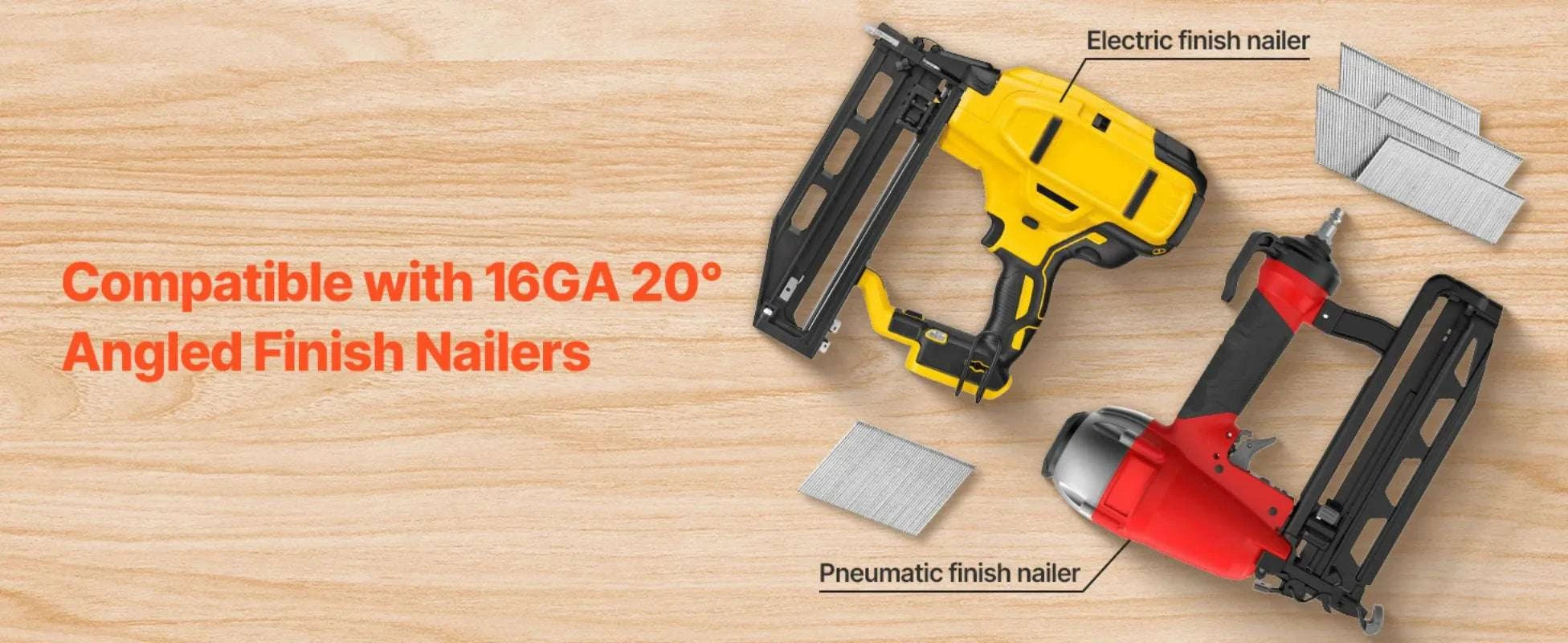 16 Gauge Angled Finish Nails 2000 Count for 20° Nail Guns-United States