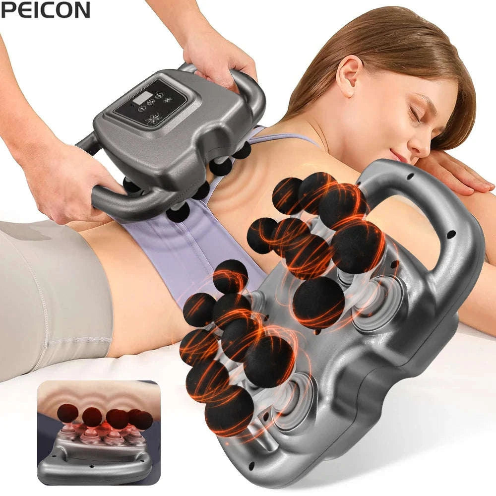 16-Head Percussion Muscle Massage Gun for Deep Recovery-White