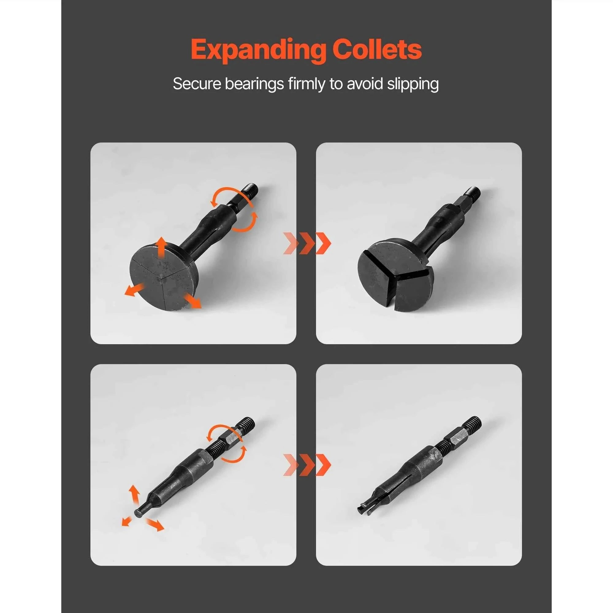 16-in-1 Blind Hole Bearing Puller Set with 10 Split Collets-16-in-1 / United States