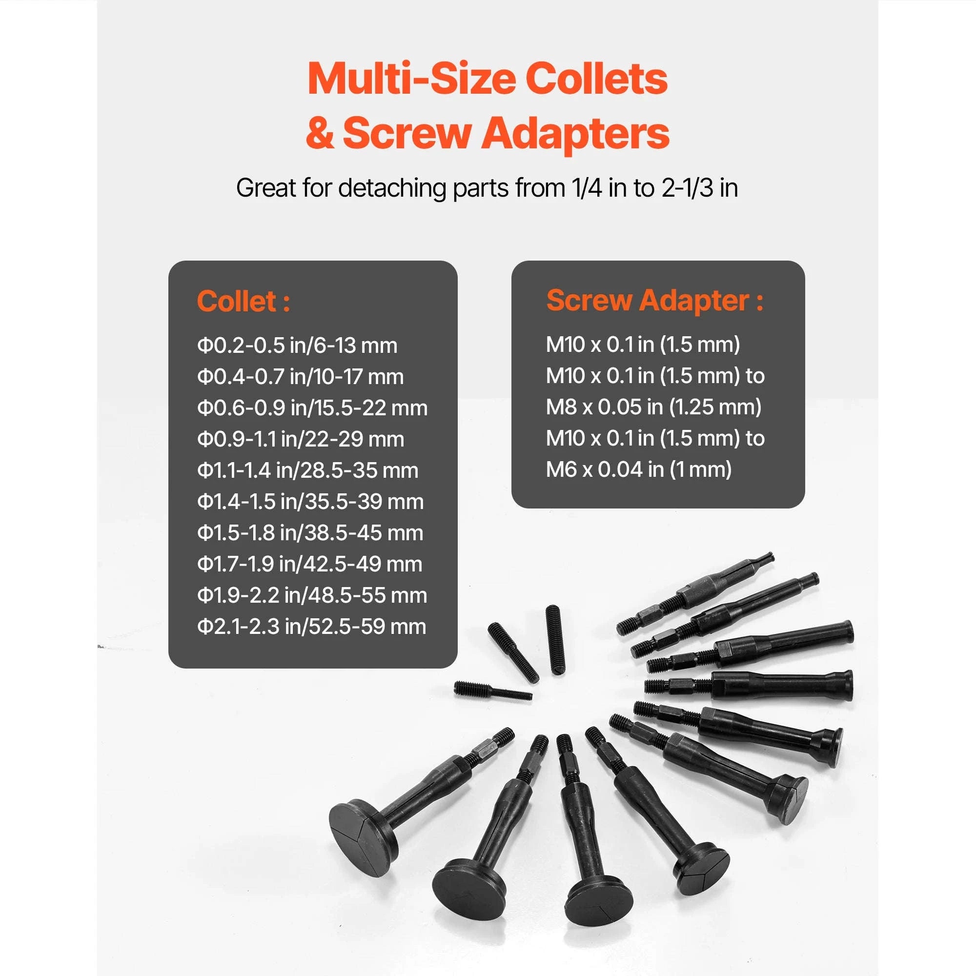 16-in-1 Blind Hole Bearing Puller Set with 10 Split Collets-16-in-1 / United States