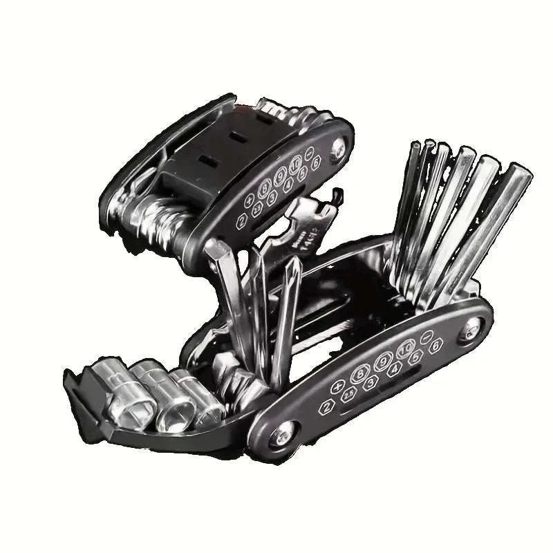 16-in-1 Socket Wrench Set with Rotating Head for Easy Repairs-grey