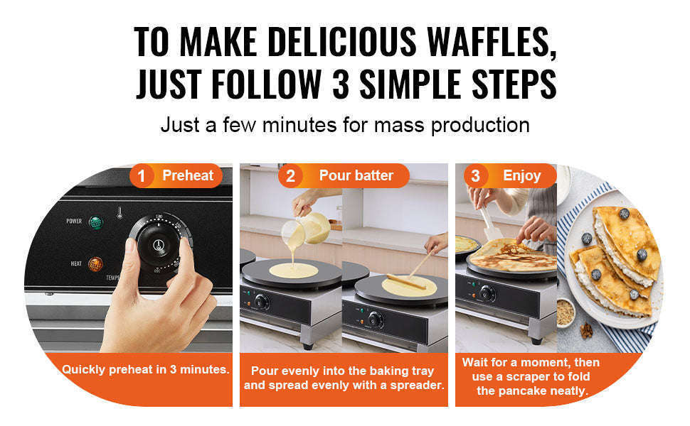 16-Inch Electric Double Head Crepe Maker-United States