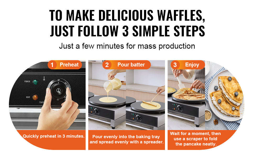 16-Inch Electric Double Head Crepe Maker-United States