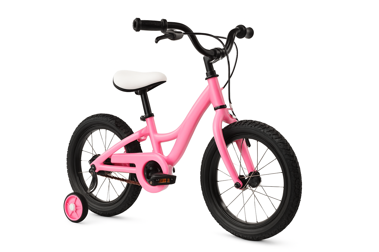 Bicicleta para niños de 16 pulgadas con altura ajustable y frenos dobles