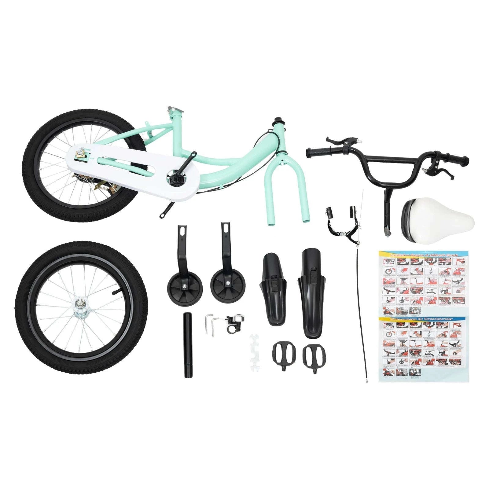 16-Inch Kids Bike Adjustable Height with Dual Brakes-Pink / GERMANY