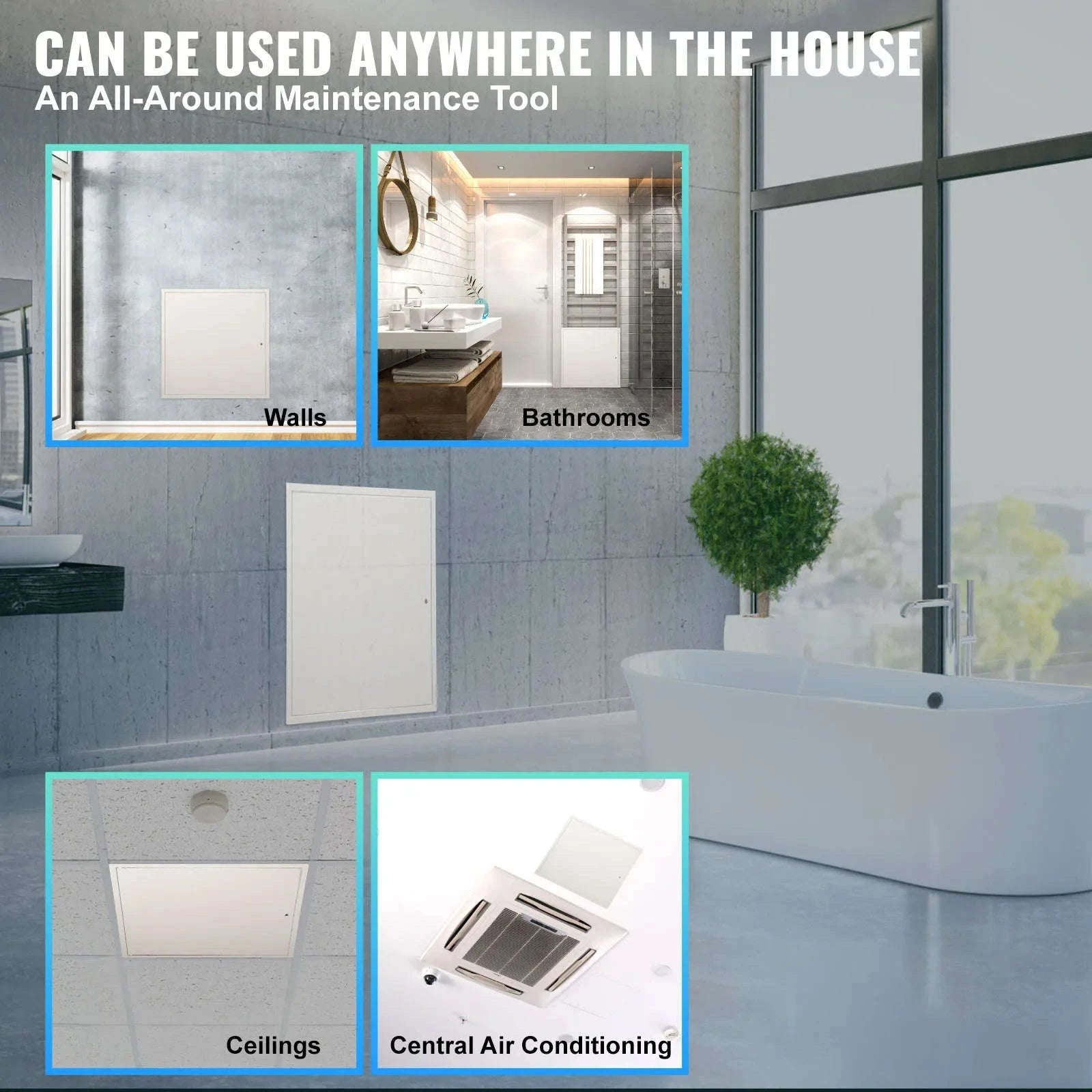 16 Inch White Access Panel for Drywall Wall and Ceiling Service Door-16 x 16 inch / United States