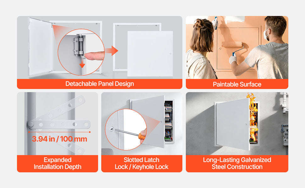 16 Inch White Access Panel for Drywall Wall and Ceiling Service Door-16 x 16 inch / United States