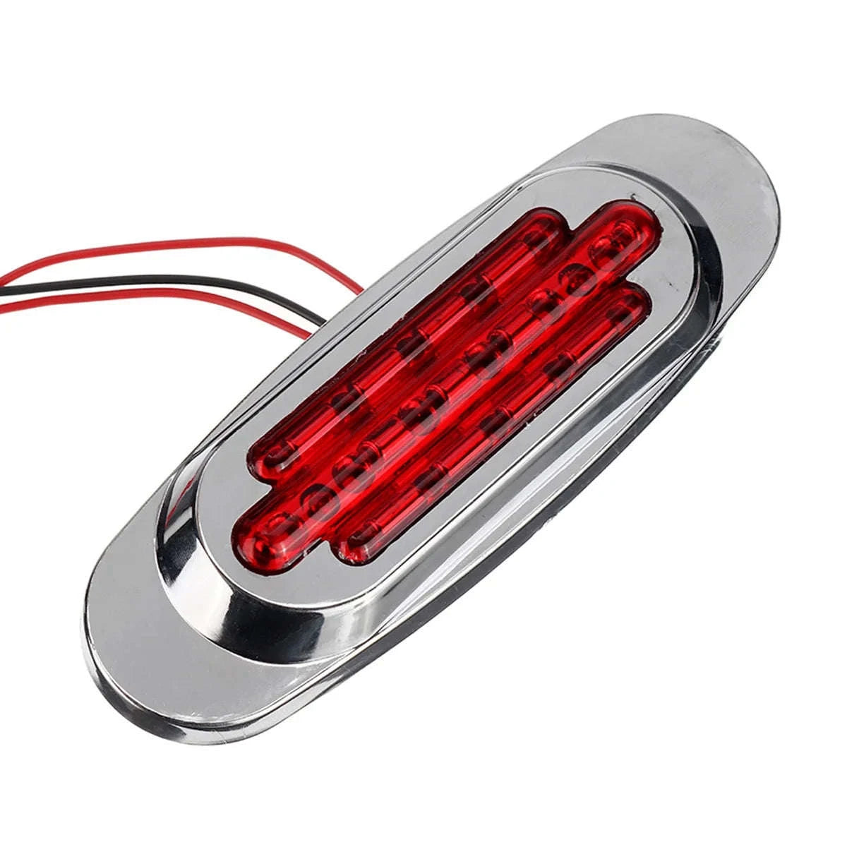 16 LED 12-24V Side Marker Light for Truck Trailer-White / 4PCS