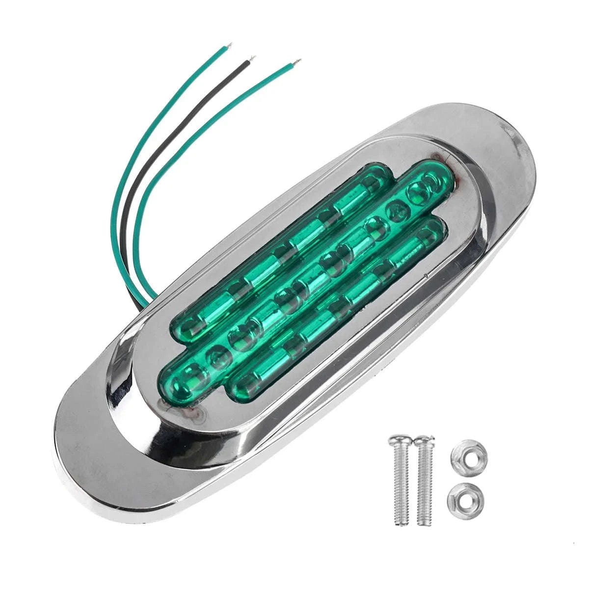 16 LED 12-24V Side Marker Light for Truck Trailer-White / 4PCS