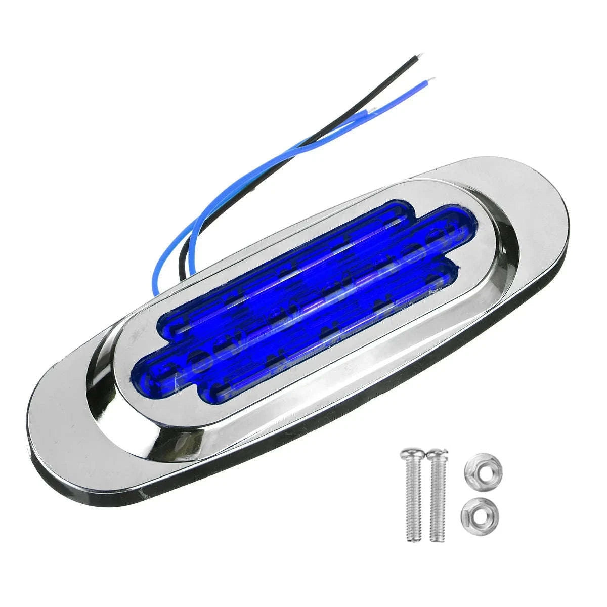 16 LED 12-24V Side Marker Light for Truck Trailer-White / 4PCS