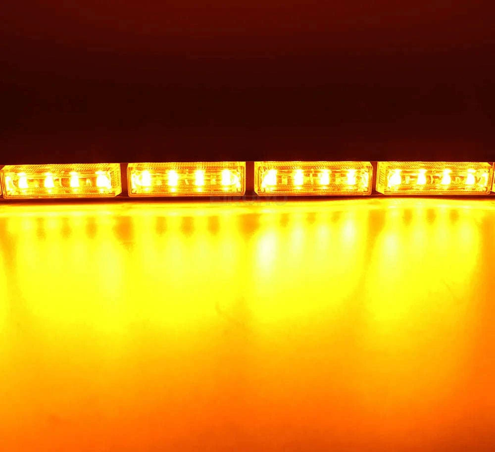 16 LED Strobe Light Bar for Vehicle Emergency Warning-White