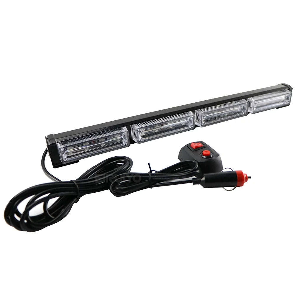 16 LED Strobe Light Bar for Vehicle Emergency Warning-White