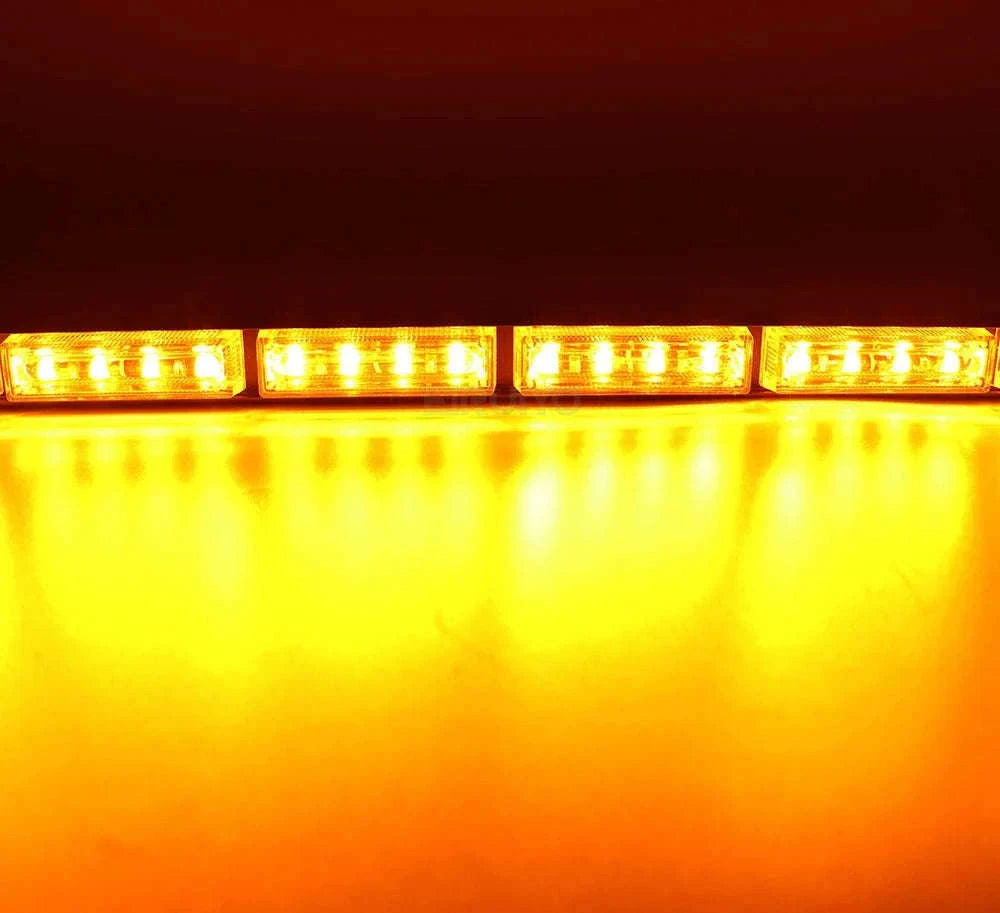 16 LED Strobe Light Bar for Vehicle Emergency Warning-White