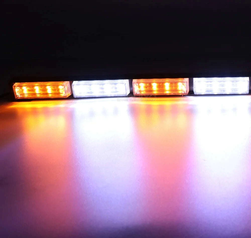 16 LED Strobe Light Bar for Vehicle Emergency Warning-White