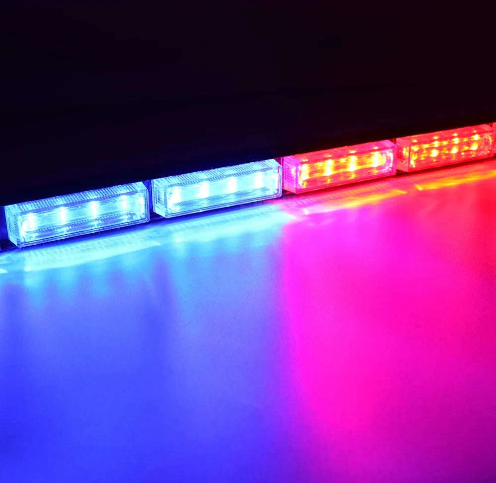 16 LED Strobe Light Bar for Vehicle Emergency Warning-White