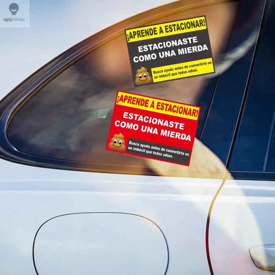 160 Pcs Funny Spanish Parking Warning Stickers , Humorous Car Reminder Labels , Self-Adhesive for Vehicles, Car Stickers Spy-shop.com