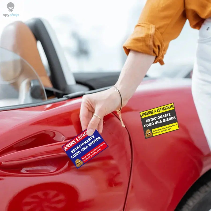 160 Pcs Funny Spanish Parking Warning Stickers , Humorous Car Reminder Labels , Self-Adhesive for Vehicles, Car Stickers Spy-shop.com