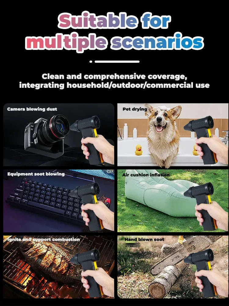 160000 RPM Brushless Turbo Jet Fan with 350g Thrust-black