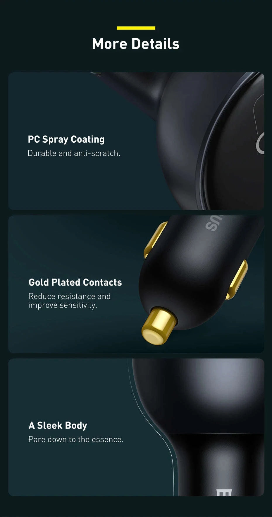 160W Fast Car Charger QC5 PD3.0 USB-C Dual Port for Phones & Laptops-without Cable
