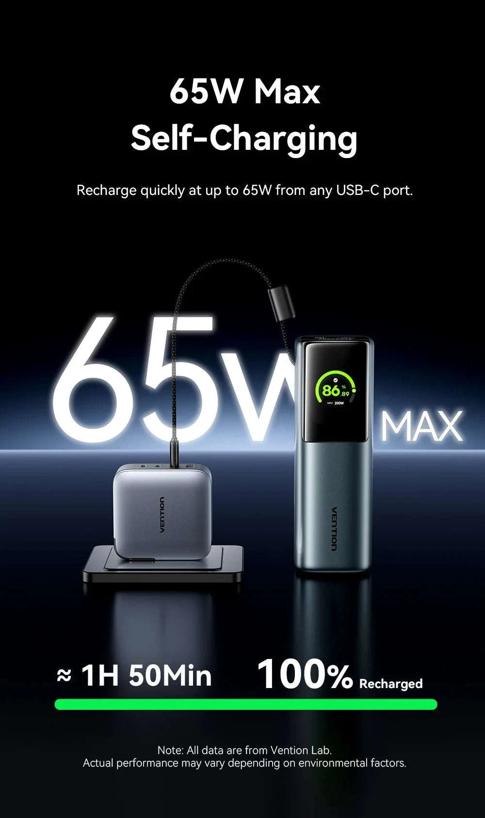 165W Power Bank 20000mAh Fast Charging Laptop & Phone Charger-165w Max Gray / 20000mAh