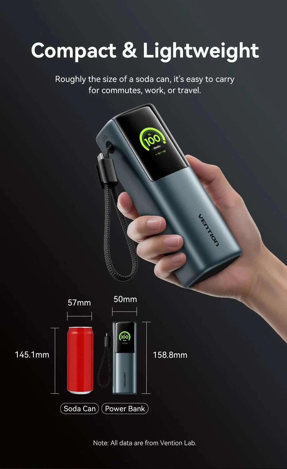 165W Power Bank 20000mAh Fast Charging Laptop & Phone Charger-165w Max Gray / 20000mAh