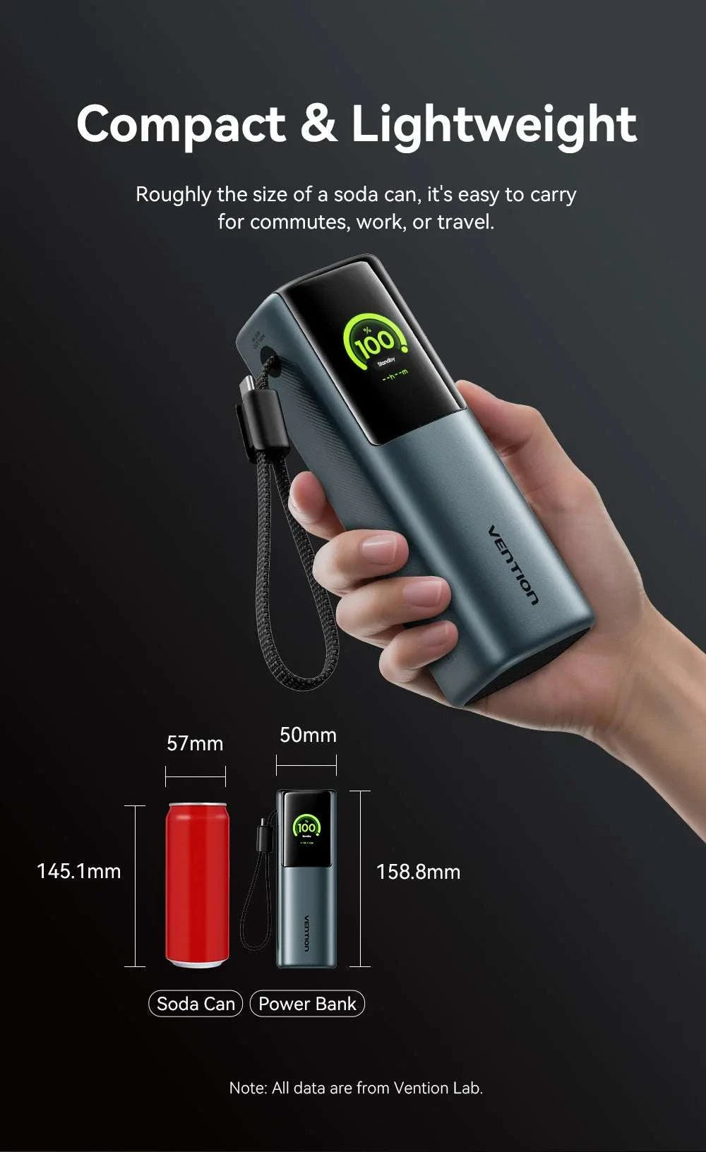 165W Power Bank 20000mAh Fast Charging Laptop & Phone Charger-165w Max Gray / 20000mAh