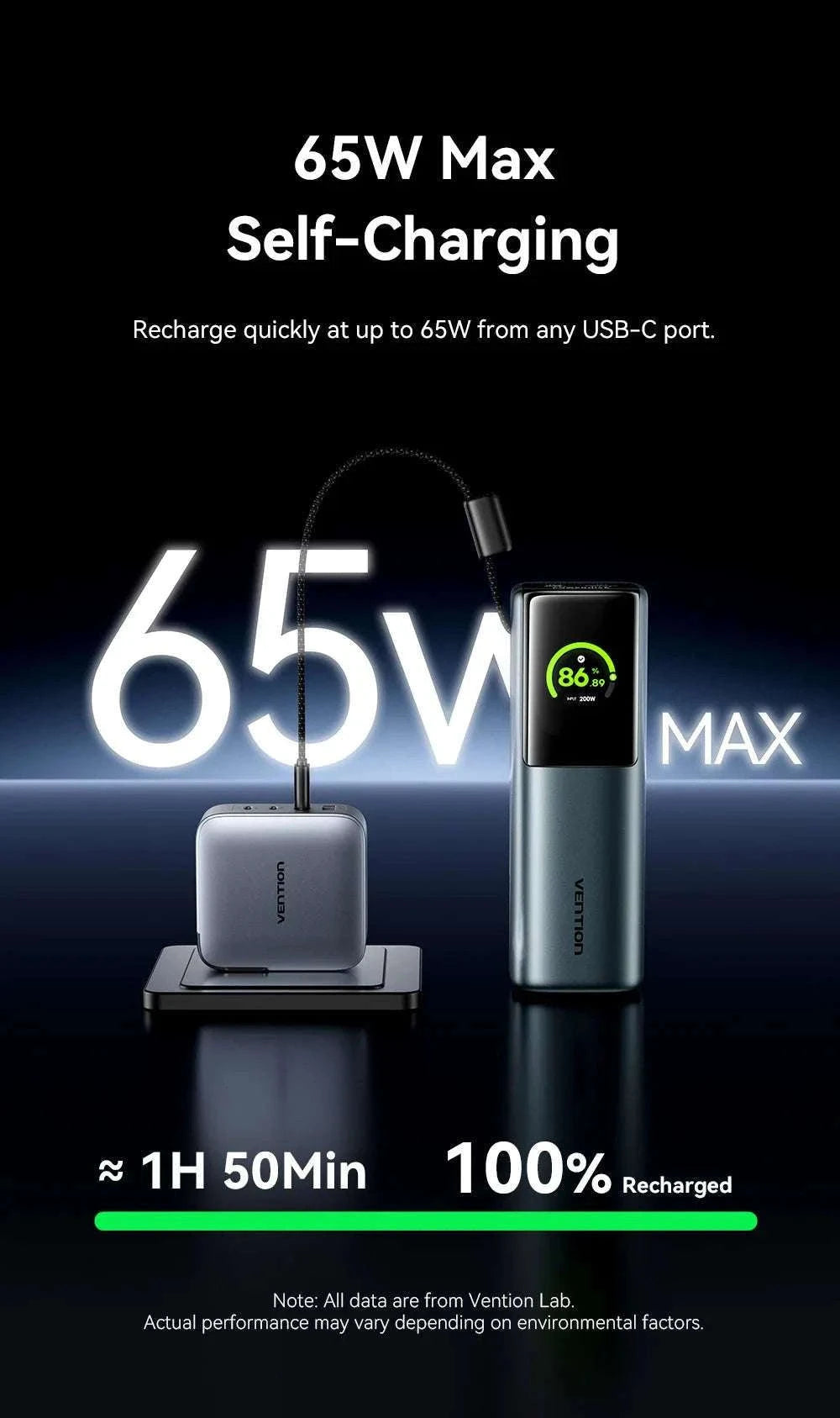 165W Power Bank 20000mAh Fast Charging Laptop & Phone Charger-165w Max Gray / 20000mAh
