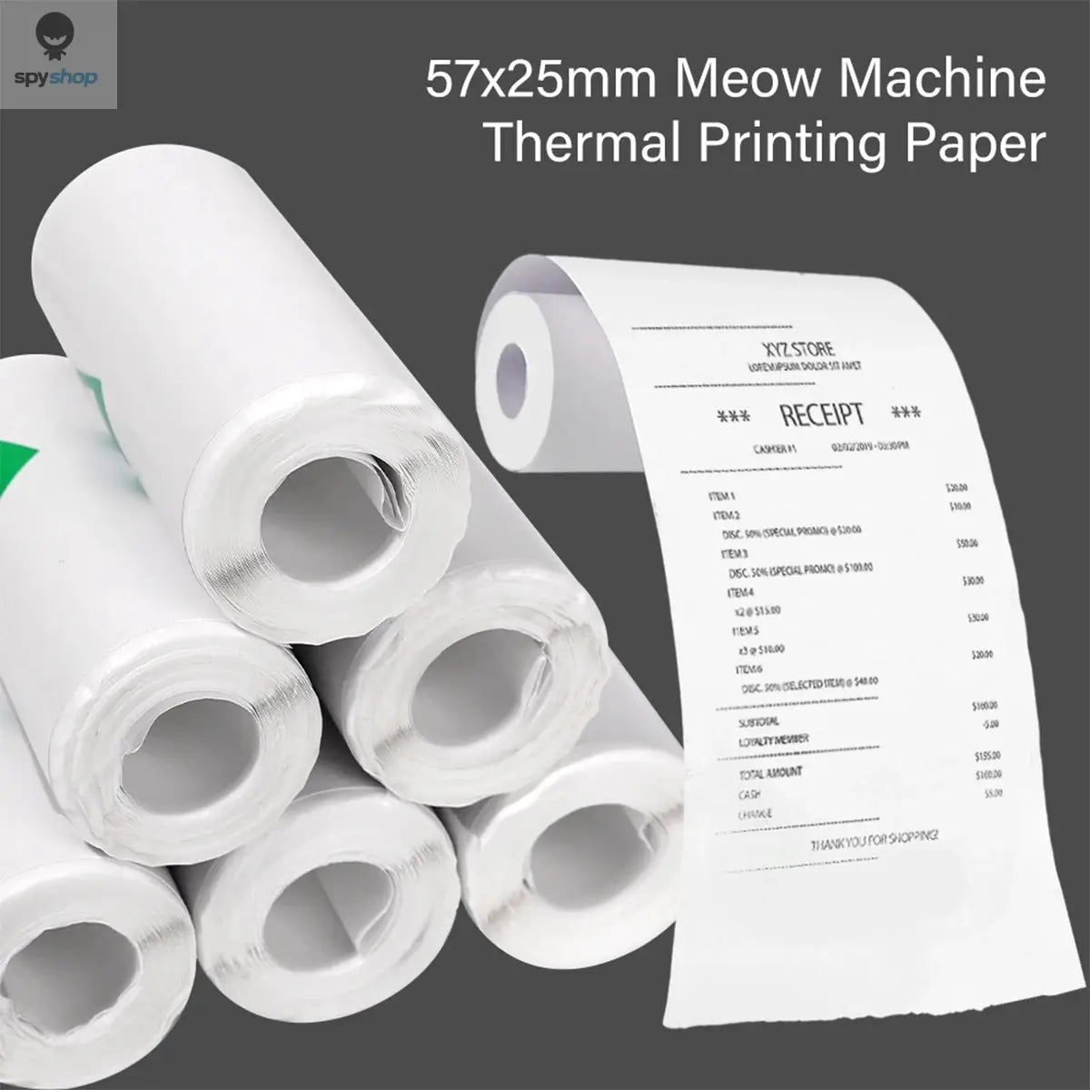16Rolls Thermal Printer Papers 57x25mm Self-adhesive Thermal Papers HD Color Label Printers for Inkless Mini Portable Printer Spy-shop.com