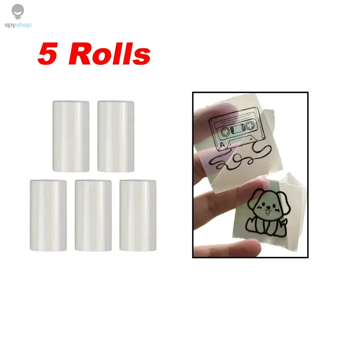 16Rolls Thermal Printer Papers 57x25mm Self-adhesive Thermal Papers HD Color Label Printers for Inkless Mini Portable Printer Spy-shop.com