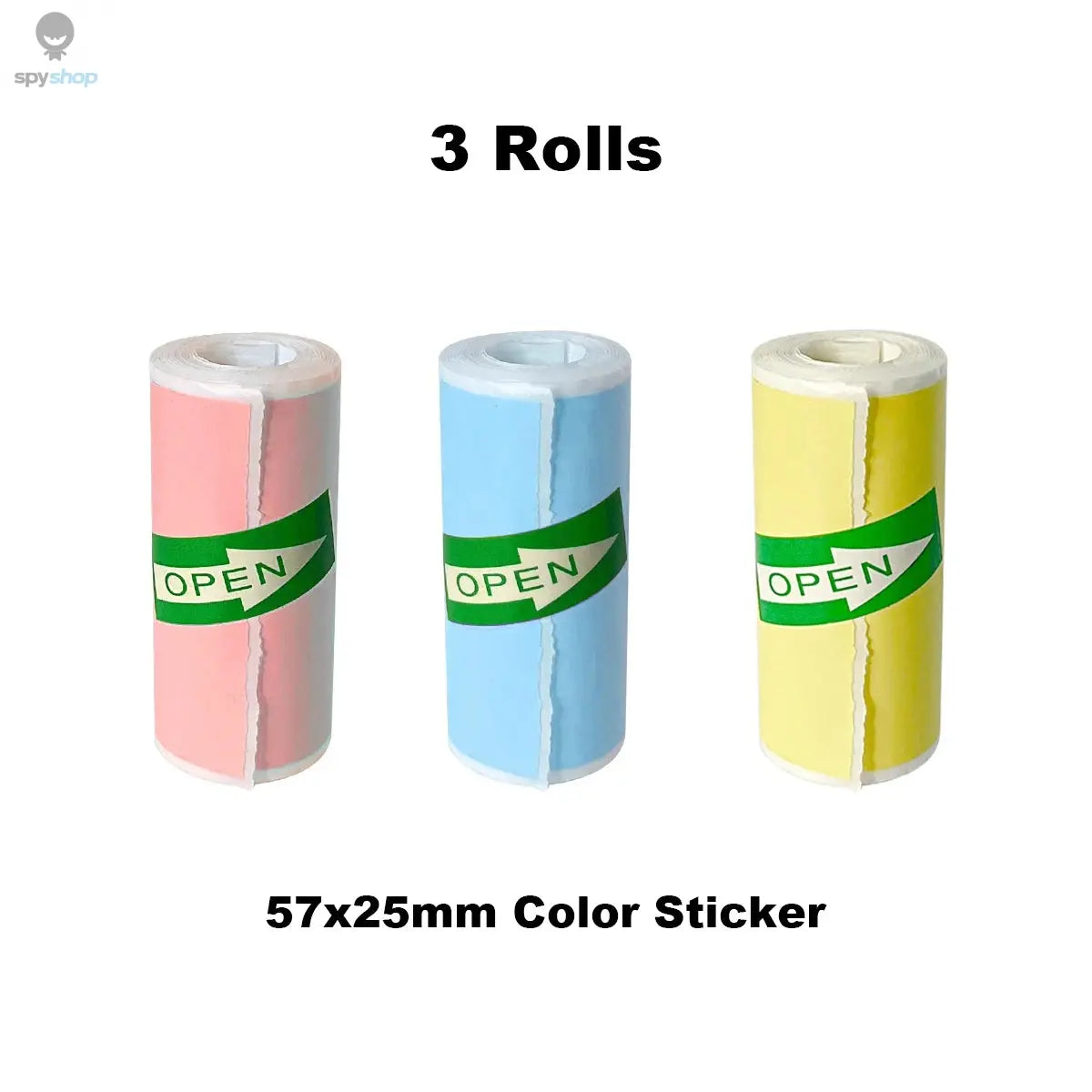 16Rolls Thermal Printer Papers 57x25mm Self-adhesive Thermal Papers HD Color Label Printers for Inkless Mini Portable Printer Spy-shop.com