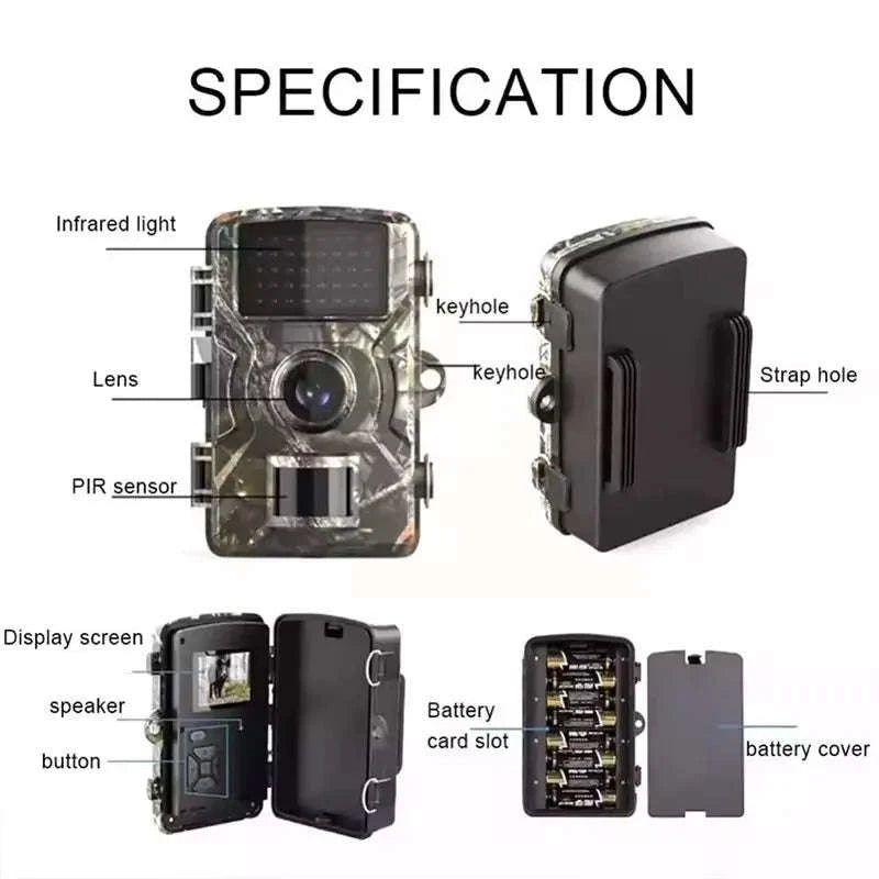 16MP 1080P Hunting Trail Camera with 940nm Night Vision-NO Card
