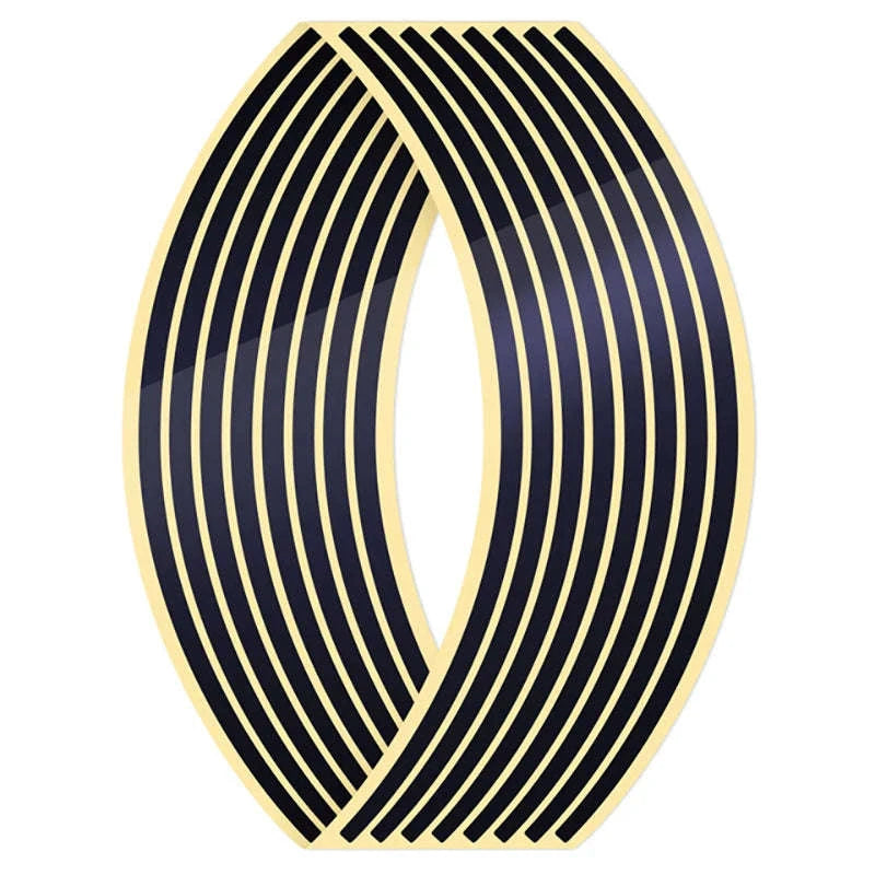 16pcs Reflective Wheel Stickers for Motorcycle & Car Rims-Silver