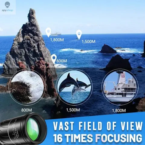 16x52 Monocular Telescope High-Power Dual Focus Optical Zoom Scope High Magnification Long Range Night Spyglass Telescope
