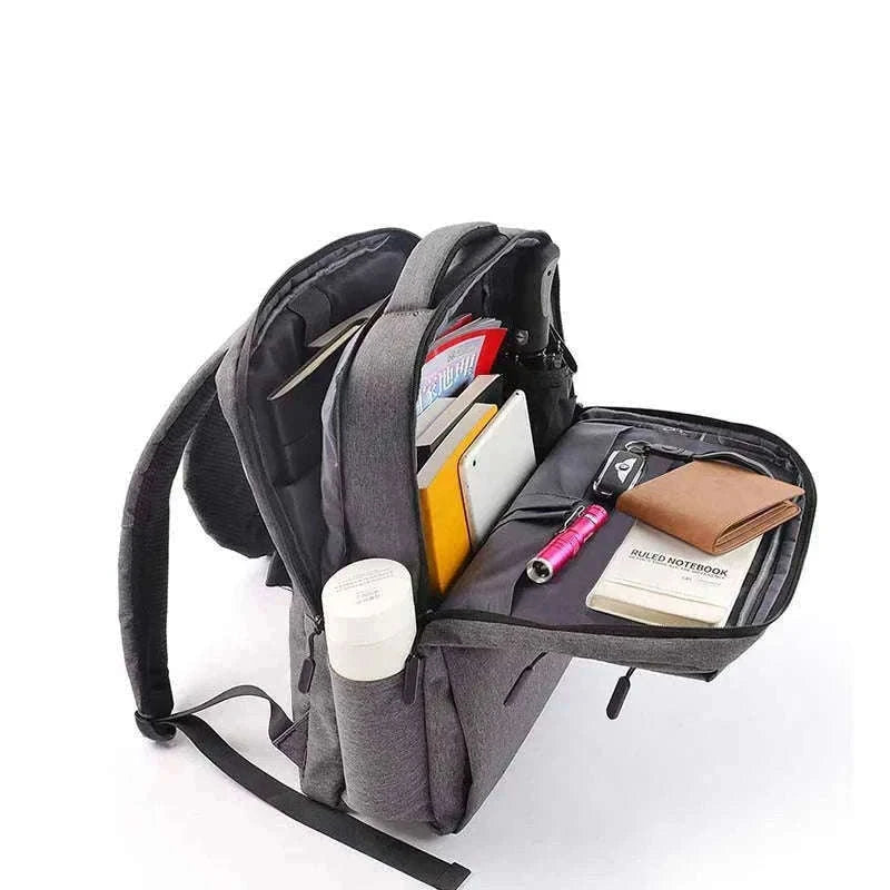 17.3 Inch Laptop Backpack with Waterproof Storage-Light Gray / 17.3