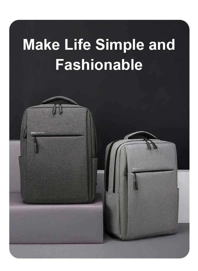 17.3 Inch Laptop Backpack with Waterproof Storage-Light Gray / 17.3