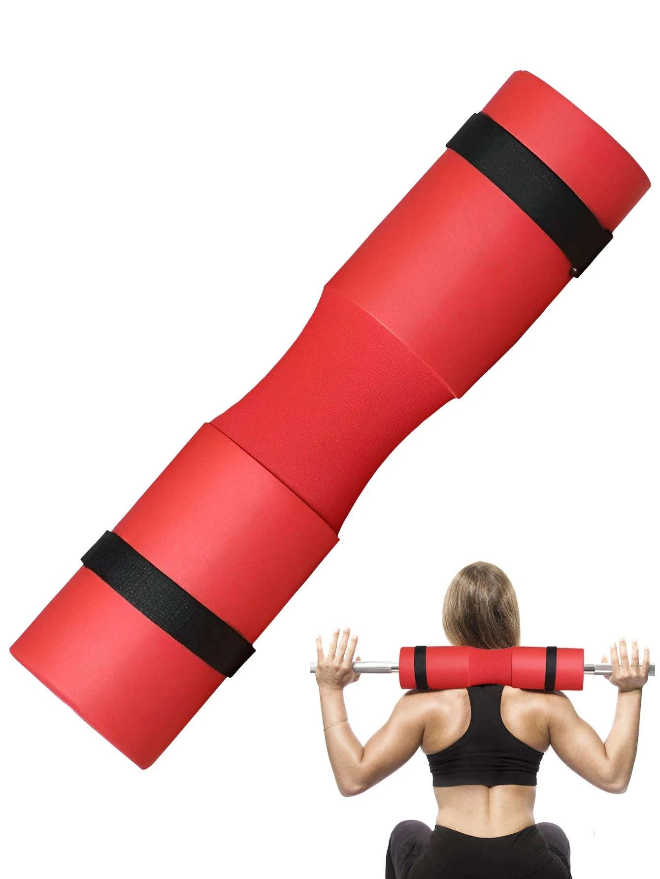 17.7'' Thick Barbell Squat Pad with Non-Slip Grip & Neck Support-Blue
