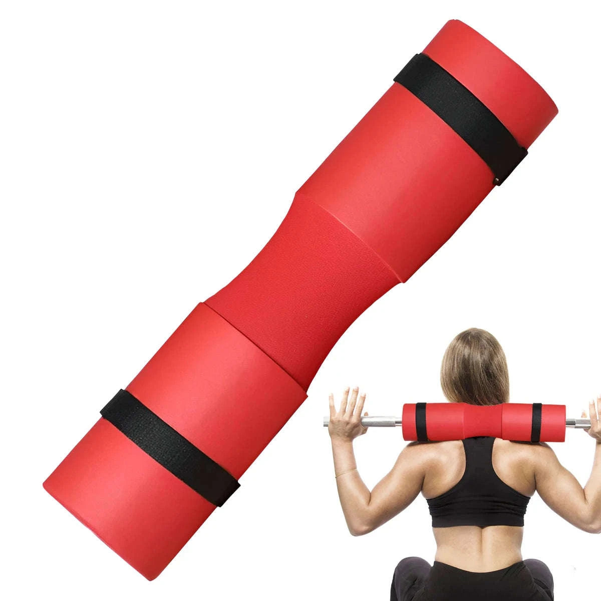 17.7'' Thick Barbell Squat Pad with Non-Slip Grip & Neck Support-Blue