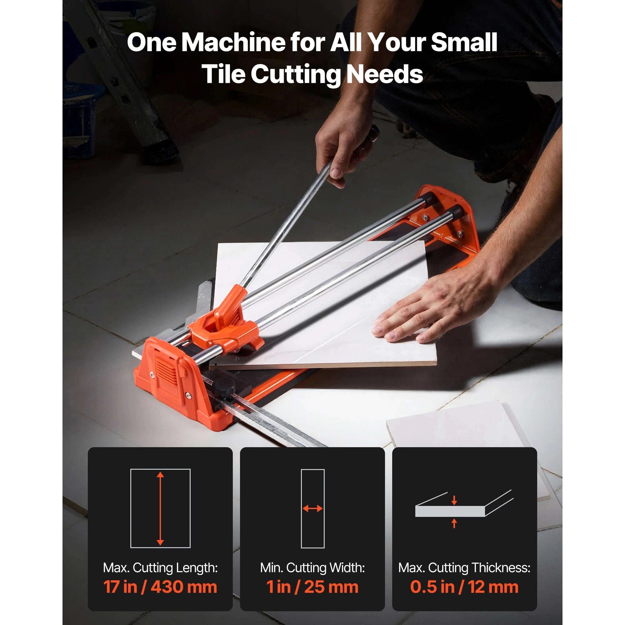 17-Inch Manual Tile Cutter for Wall and Polished Tiles-17Inch / france