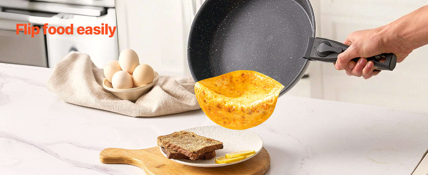 17-Piece Nonstick Cookware Set with Detachable Handles-1 set / CZECH REPUBLIC