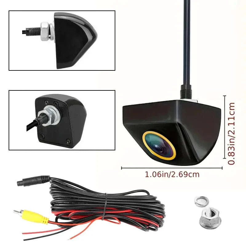 170° Fisheye Car Rearview Camera AHD/CVBS with Adjustable Lines-017-BK-CVBS / 12 V