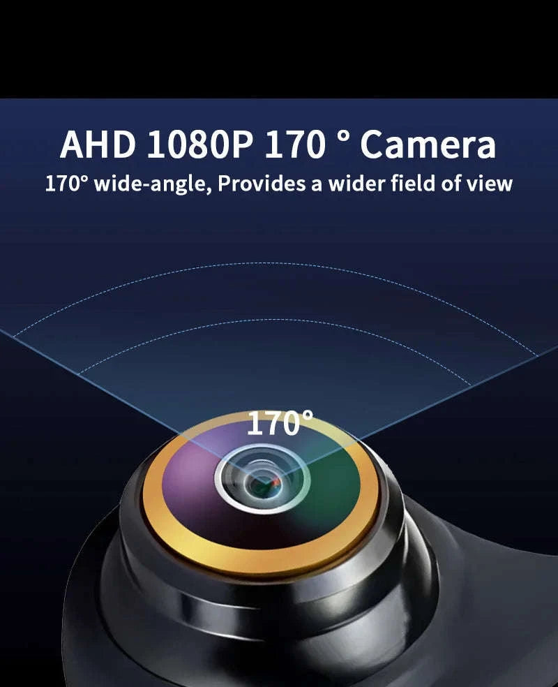 170° HD Car Rear View Camera with Night Vision and Guiding Line-017F-AHD720P-1080P / 12 V