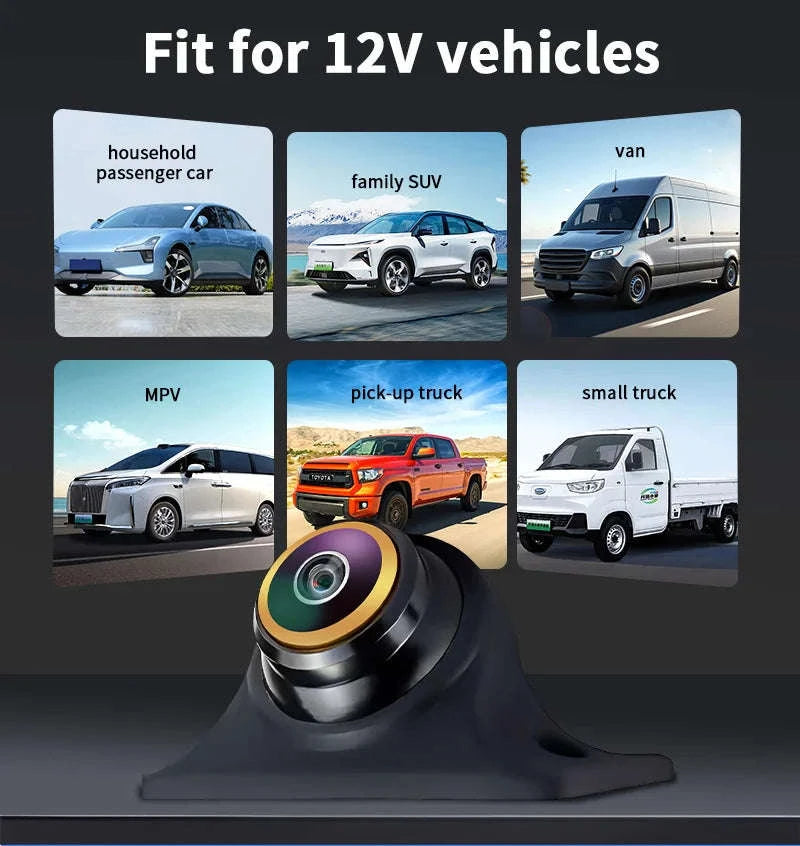 170° HD Car Rear View Camera with Night Vision and Guiding Line-017F-AHD720P-1080P / 12 V